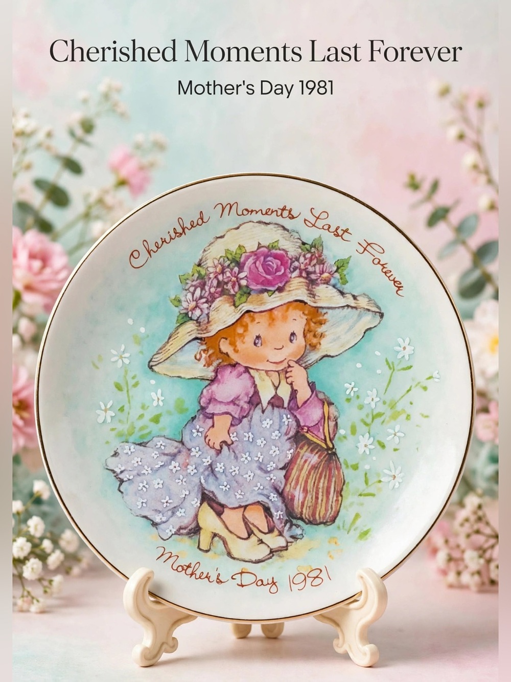 Avon Vintage 1981 Cherished Moments Last Forever Decorative Plate -